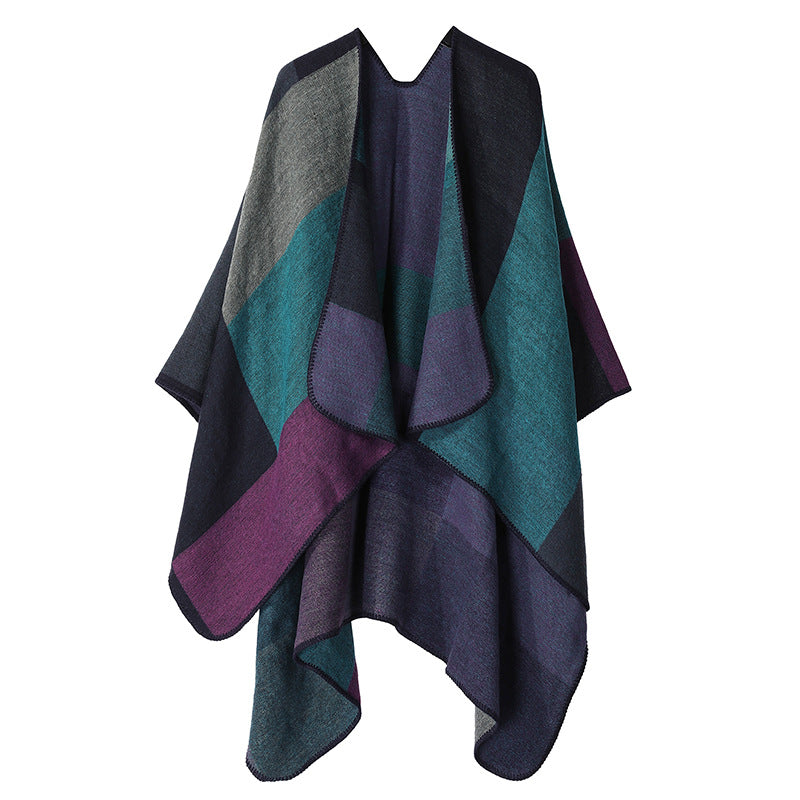 Autumn And Winter Cashmere-like Ethnic Shawl Yunnan Tourism Cape Cloak