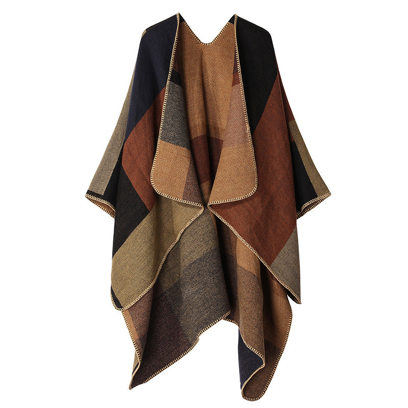 Autumn And Winter Cashmere-like Ethnic Shawl Yunnan Tourism Cape Cloak