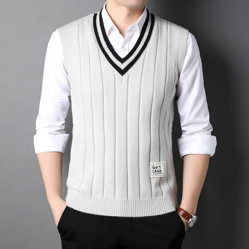 Vest Men's Sleeveless Thermal Sweater