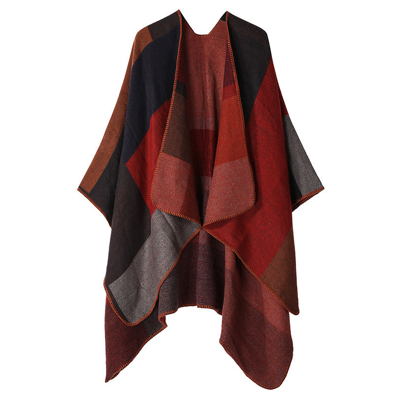 Autumn And Winter Cashmere-like Ethnic Shawl Yunnan Tourism Cape Cloak